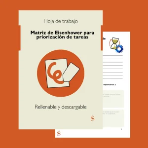 Hoja de trabajo rellenable de la matriz de Eisenhower